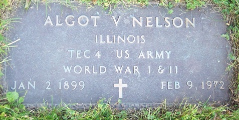 Algot Nelson gravestone, Class of 1917