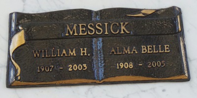 Alma Belle Mattix Messick gravestone, Class of 1927