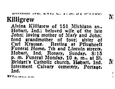 Alvina Krausse Killibrew obituary article, Class of 1911