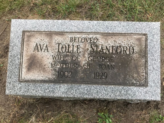 Ava Tolle Stanford gravestone, Class of 1920