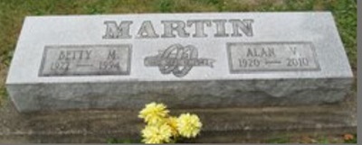 Betty Schane Martin gravestone, Class of 1944
