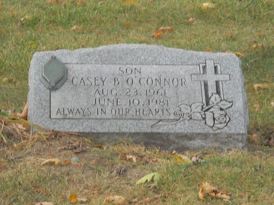 Casey O'Connor gravestone, Class of 1980