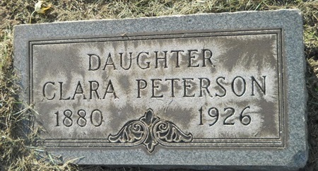 Clara Peterson gravestone, Class of 1900