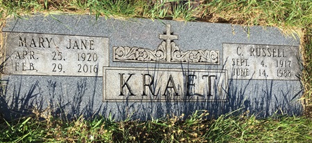 Clarence Russell Kraft gravestone, Class of 1936