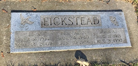 Dean Eickstead gravestone, Class of 1958