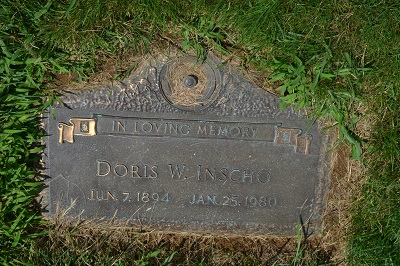 Doris White Inscho gravestone, Class of 1912