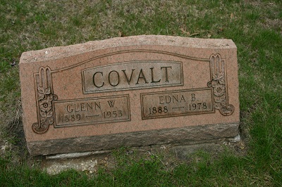 Edna Carpenter Covalt gravestone, Class of 1908