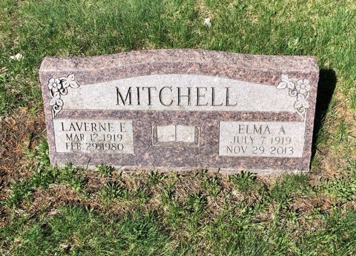 Elma Allen Mitchell gravestone, Class of 1938
