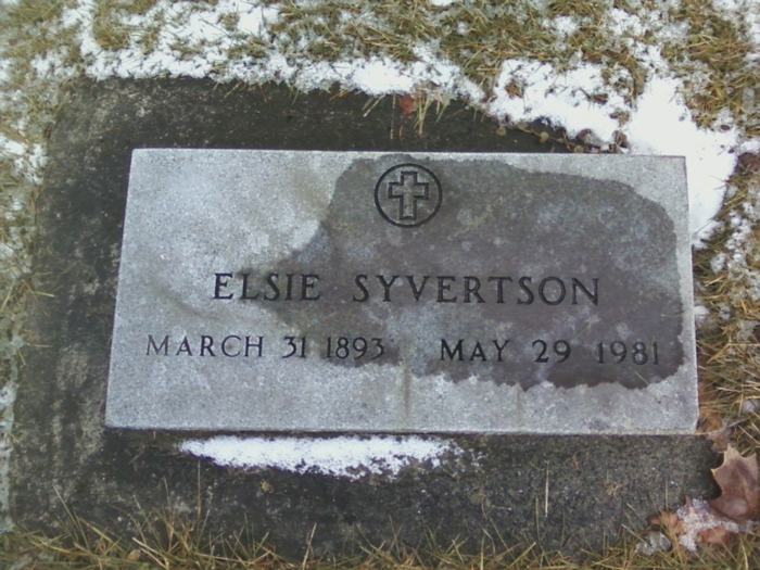 Elsei Rose Syvertson gravestone, Class of 1911
