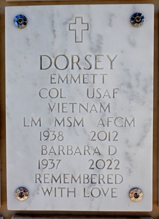 Emmett Earl Dorsey gravestone, Class of 1956