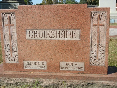 Eva Carlson Cruikshank gravestone, Clsss of 1927