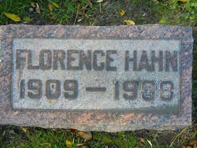 Florence Holzmer Hahn gravestone, Class of 1927