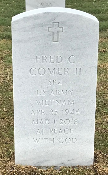Fred Comer gravestone, Class of 1964