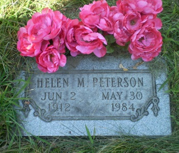Helen Shirey Peterson gravestone, Class of 1931