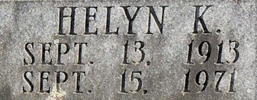 Helen Kostbade Wright gravestone, Class of 1931