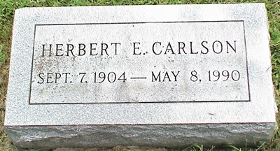 Herbert Carlson gravestone, Class of 1922