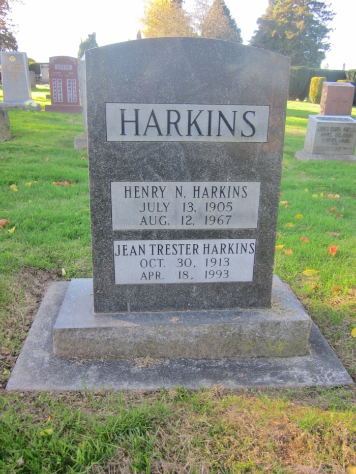 Jean Trester Harkins gravestone, Class of 1931