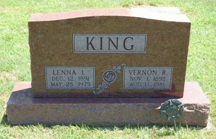 Lenna Peddicord King gravestone, Class of 1909