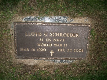 Lloyd Schroeder gravestone, Class of 1938