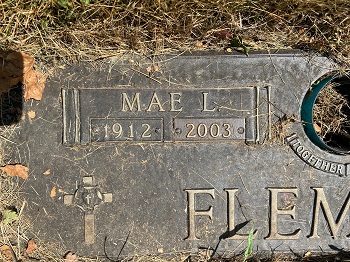 Mae Kramer Fleming gravestone, Class of 1931