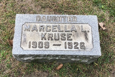 Marcella Kruse gravestone, Class of 1927