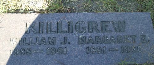 Margaret Bullock Killigrew gravestone, Class of 1909