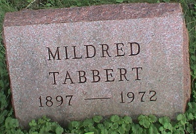 Mildred Tabbert gravestone, Class of 1916