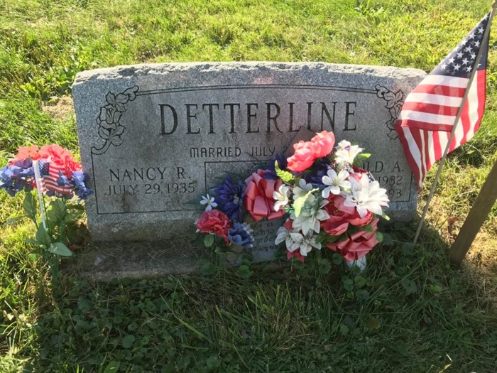 Nancy Wagoner Detterline gravestone, Class of 1953