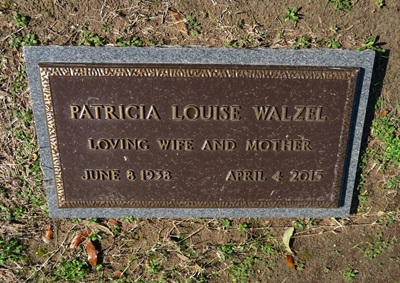 Patricia (Pat) Morehouse Welzel gravesone, Class of 1956