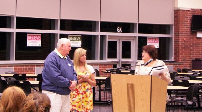 Paul Throne accepts his HHSAA Lifetime Membership Award