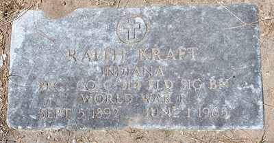 Ralph Kraft gravestone, Class of 1913