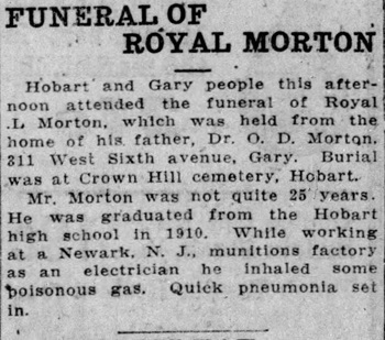 Royal Morton, obituary article, Class of 1910