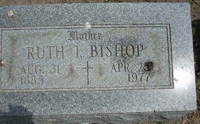 Ruth Boal Bishop gravestone, Class of 1906