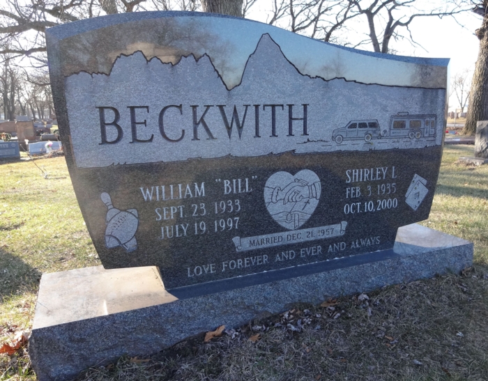 Shirley Grasa Beckwith gravestone, Class of 1953
