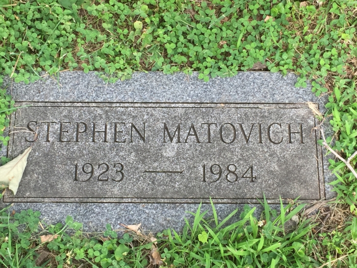 Stephen Matovich gravestone, Class of 1941