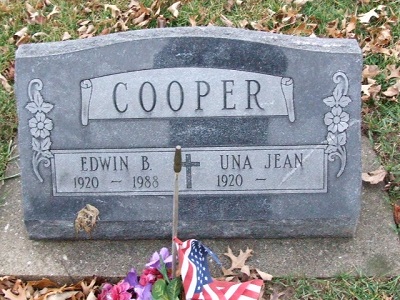 Una Jean Haxton Cooper gravestone, Class of 1938