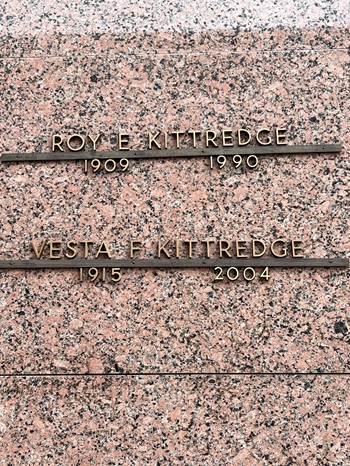 Vesta Kraft Kittredge gravestone, Class of 1932
