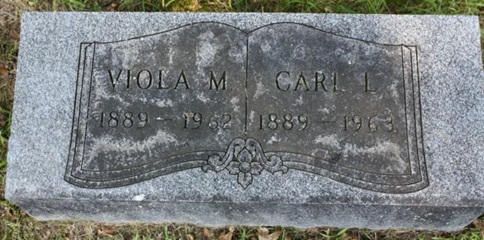 Viola Wall Coss gravestone, Class of 1908