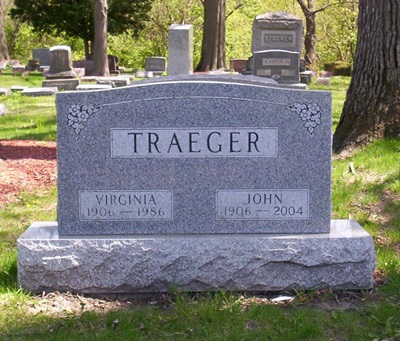 Virginia Butler Traeger gravestone, Class of 1924