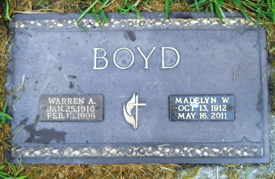 Warren Boyd gravestone, Class of 1928