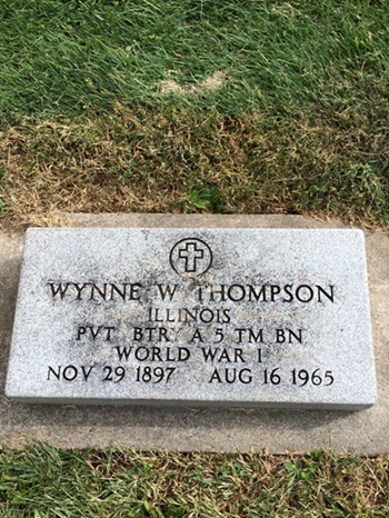 Wynne Thompson gravestone, Class of 1917