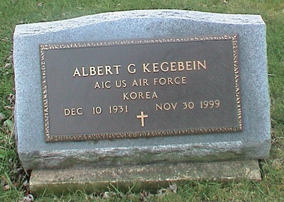 Albert (Al) Kegebein gravestone, Class of 1950