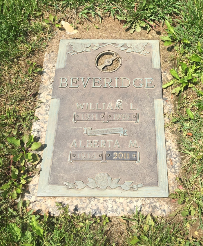 Alberta Beveridge gravestone, Teacher