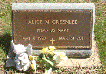 Alice Greenlee gravestone, Class of 1942