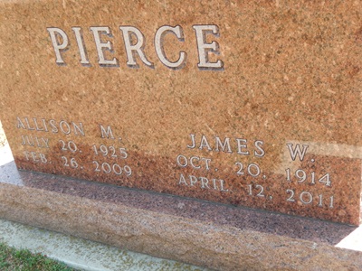 Allison Watson Pierce gravestone, Class of 1943