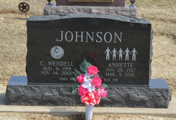 Annette Peterson Johnson stone, Class of 1945