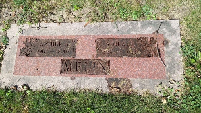 Arthur (Art) Melin gravestone, Class of 1936