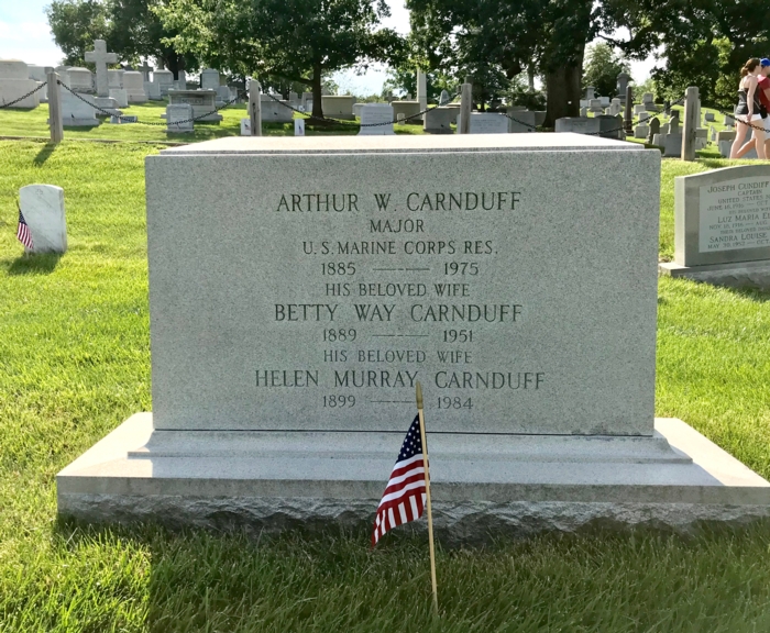 Arthur Carnduff gravestone, Class of 1902