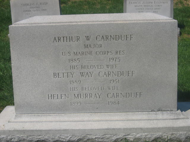 Arthur Carnduff gravestone, Class of 1902