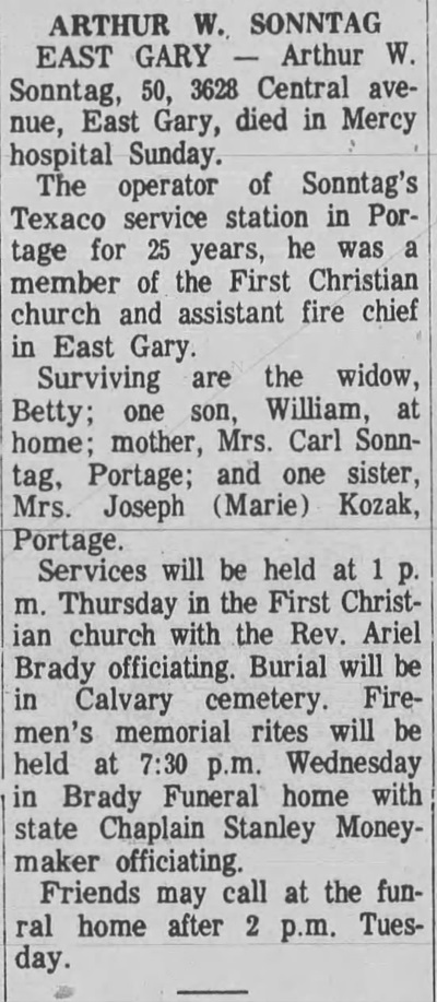 Arthur Sonntag obit, Class of 1936